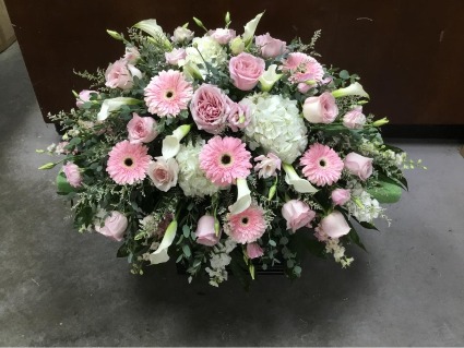 Pretty Pink Casket Spray