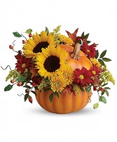 Pretty Pumpkin Bouquet - Sunflowers Fall