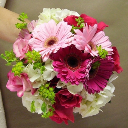 Pretty Shades of Pink & White Wedding Bouquet