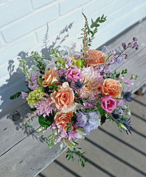 Swimcity☆Irish flower set-up Shimmering Papaya in Geneva NY - Don's Own Florist & Flower