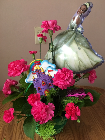 princess tiana basket arrangment