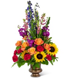 Prismatic Rays Tribute Funeral Flowers