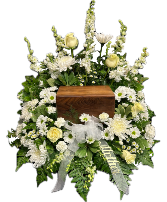 Pristine Garden in White Cremation Surround