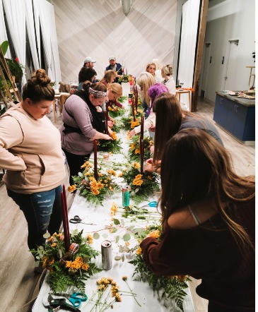 Private Floral Design Classes Group Activity in Peoria, IL | GP MILLER FLORAL