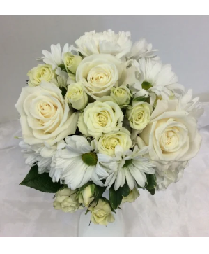 Prom BVP5 - White Elegance Bouquet Handheld Bouquet