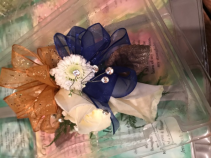 Prom corsages with rinestones