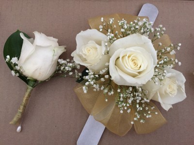 matching corsage and boutonniere for prom