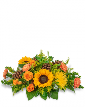 Prosperous Cornucopia Flower Arrangement