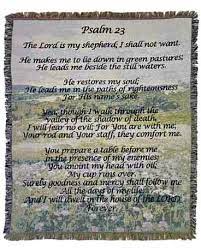 Throw/Psalm 23 (DB27) Sympathy Gift