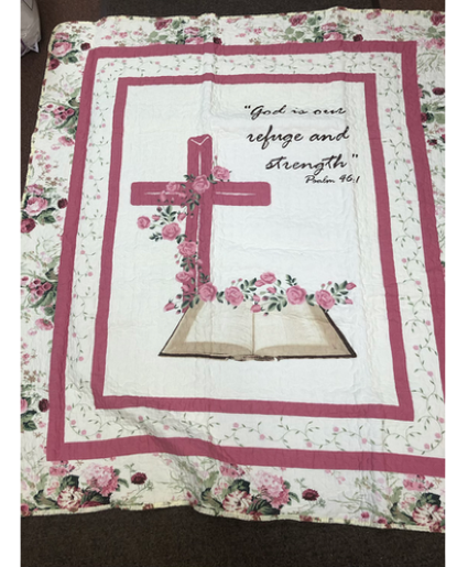 Psalm 46:1 Quilted Throw