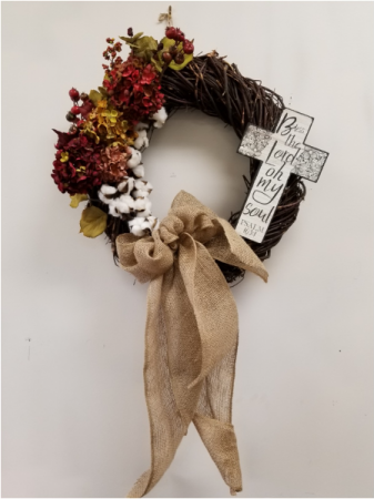 Hydrangea and Cotton Wreath Gifts