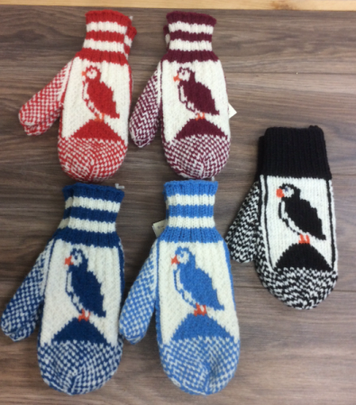 Puffin mitts 100% wool mitts