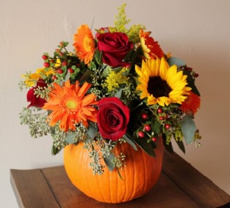 pumpkin-arrangement Fresh Arrangement in Newmarket, ON | FLOWERS 'N THINGS FLOWER & GIFT SHOP
