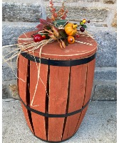 Pumpkin Barrel Wooden Decor