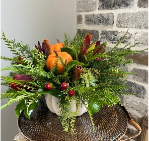 Pumpkin centerpiece Ceramic Arrangement