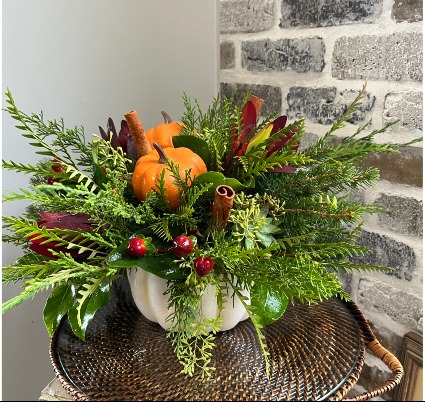 Pumpkin centerpiece Ceramic Arrangement