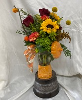 Pumpkin Cookie Jar Arrangement Fall