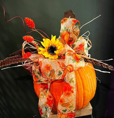 Pumpkin Decorating Pumpkin Arrangement in Stony Brook, NY | Village Florist And Events