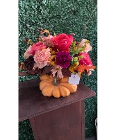 Pumpkin Fall Floral Arrangement 