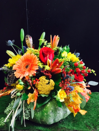 Pumpkin floral centerpiece