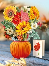 Pumpkin Harvest Pop Up Greeting Card 