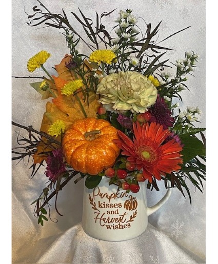 Pumpkin Mug 24 Fresh Flowers