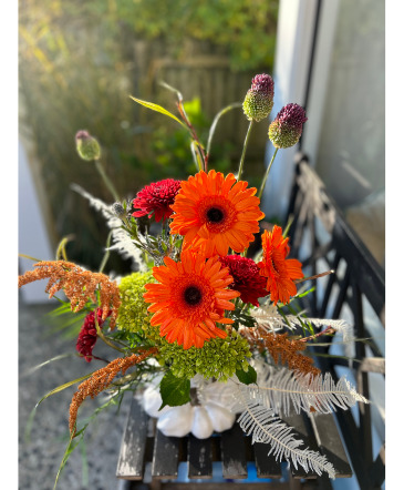 Pumpkin Patch Floral Arrangement in Darien, CT | DARIEN FLOWERS