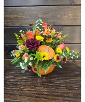 Pumpkin Patch Poseys ceramic Pumpkin