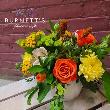 Pumpkin Patch Vase Arrangement in Kelowna, BC | Burnett's Florist