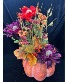 Pumpkin & Silk Flowers Custom Silk Flowers Orange Pumpkin as Vase