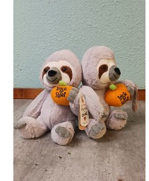 Pumpkin Sloth Plush