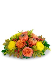 Pumpkin Spice Centerpiece Flower Arrangement in Wakefield, Nebraska | LAZY ACRES DECOR & FLORAL