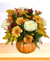 Pumpkin Spice  Ceramic Pumpkin Arrangement 