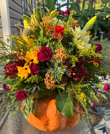 PUMPKIN SPICE Fall Floral Arrangement in Warner Robins, GA | The Flower Truck