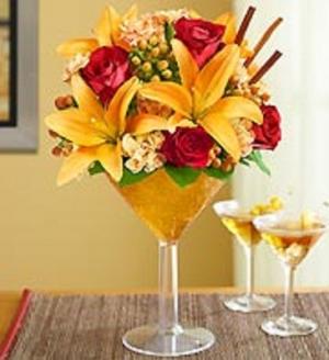 Pumpkin Spice Martini Fresh in Plastic Martini Glass in Bowerston, OH | LADY OF THE LAKE FLORAL & GIFTS Pumpkin Spice Martini Fresh in Plastic Martini Glass in Bowerston, OH | LADY OF THE LAKE FLORAL & GIFTS