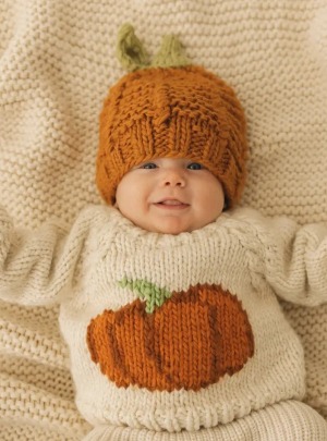 Pumpkin Sweater and hat Boutique