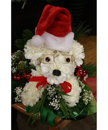 Puppy Claus! Fresh Arrangement  in Greenfield, IN | SHADELAND FLOWER SHOP