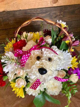 Puppy Love  Basket Arrangement in Lakeside, CA | Finest City Florist
