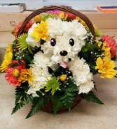 Puppy Love Basket Wicker Basket