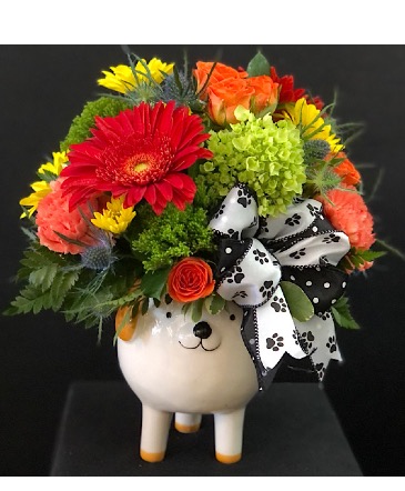 Puppy Love Ceramic puppy in Chesterfield, MO | ZENGEL FLOWERS AND GIFTS