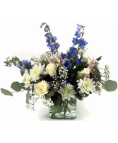 Pure Blue Sky Vase Arrangement 