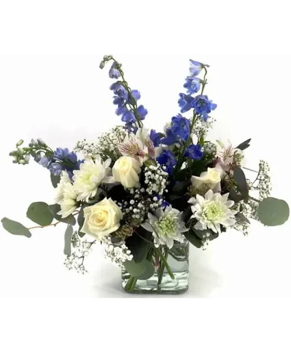 Pure Blue Sky Vase Arrangement