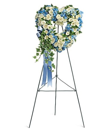 PURE HEART WREATH FUNERAL WREATH in Hampstead, NC | Surf City Florist PURE HEART WREATH FUNERAL WREATH in Hampstead, NC | Surf City Florist