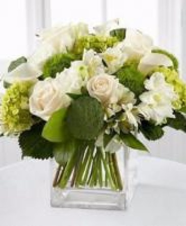 Pure Heaven Clear Square Vase in Weymouth, MA | Weymouth Flower Shop