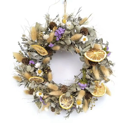 PURE NATURAL DRIED FLOWERS (2) WREATH SIZE-30 CM