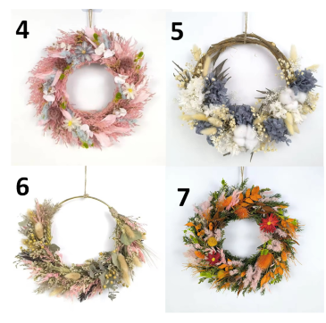 PURE NATURAL DRIED FLOWERS  WREATHS  - SIZE-30 CM in Toronto, ON | PERCY WATERS FLORIST