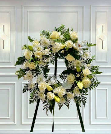 Pure Remembrance Sympathy Wreath Sympathy Wreath in Fairfield, CA | J Francis Floral Design