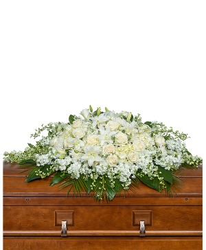 Pure Serenity Grande Casket Spray Sympathy Arrangement