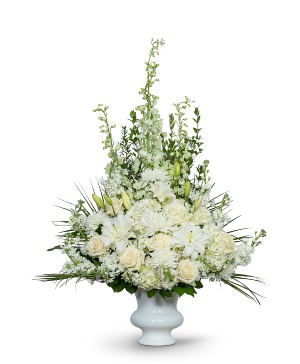 Pure Serenity Urn Sympathy Arrangement