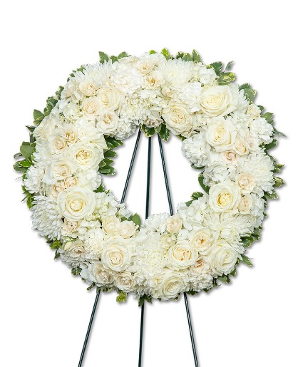 Pure Serenity Wreath Sympathy Arrangement